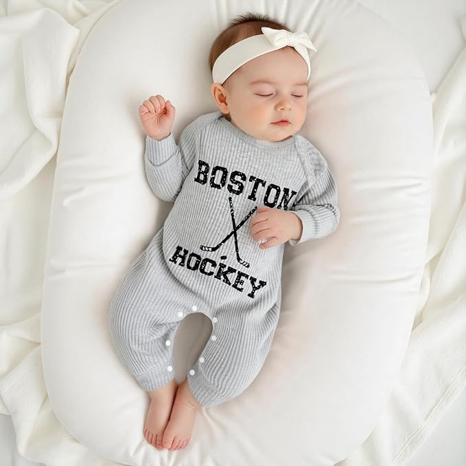 Fernvia Newborn Baby Boy Clothes Letters Print Bodysuit 3 6 9 12 18 Months Long - Image 2