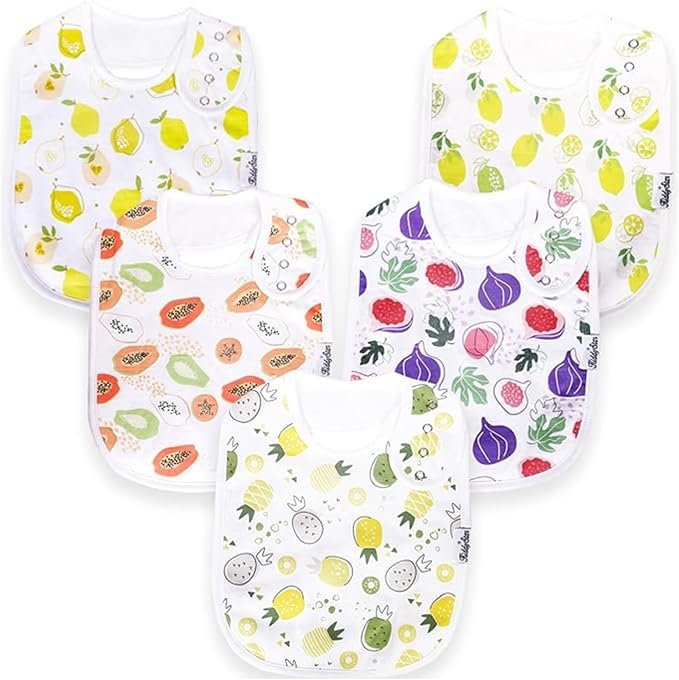 Organic Cotton Baby Bibs for Boys & Girls – Soft, Absorbent Teething & Drool by KiddyStar%C2%AE