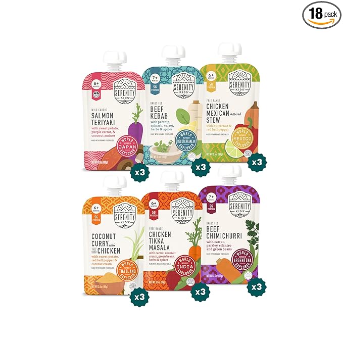Serenity Kids 7+ Months World Explorers Baby Food Pouches by SerenityKids