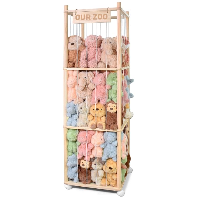 Stuffed Animal Storage, Wood Stuffed Animal Zoo Storage by Unknown