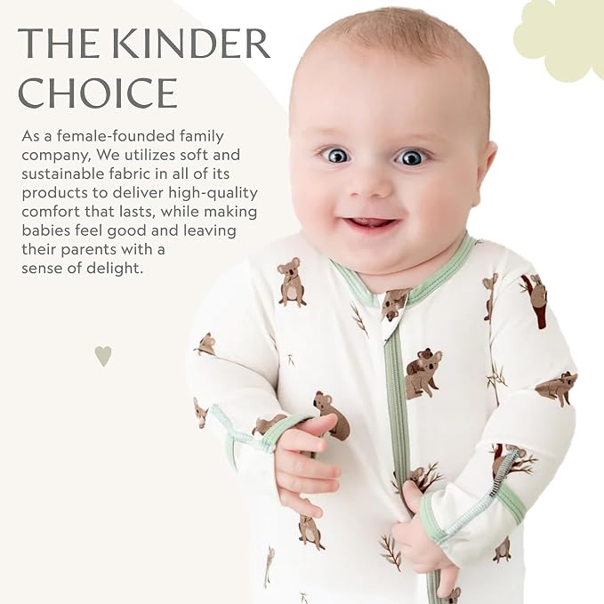 Bamboo Little Soft Baby Footie Pajamas, Baby Clothes, Newborn Sleepers - Image 6