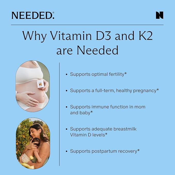 Needed. Expertly-Formulated Prenatal Vitamin D3/K2 | - Image 5