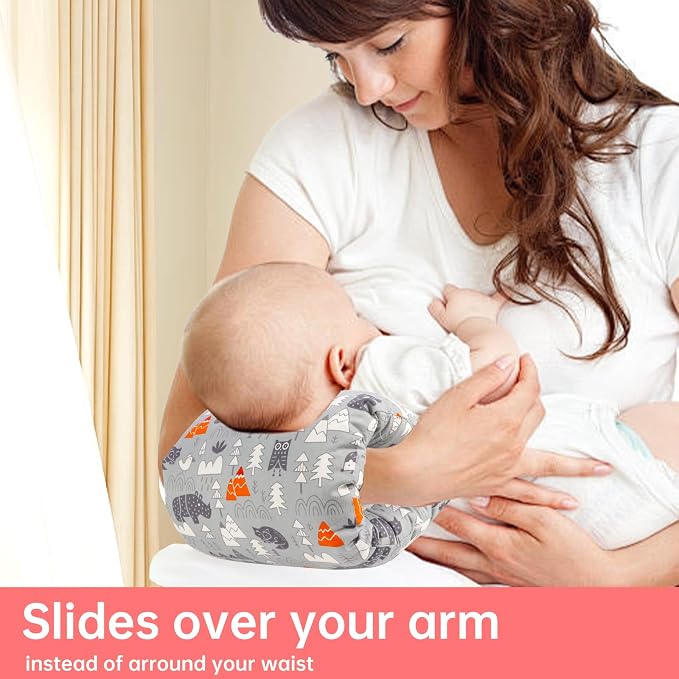 Cozy Cradle Pillow, Baby Feeding Arm Pillow, Soft Cotton Bottle Nursing Arm - Image 4