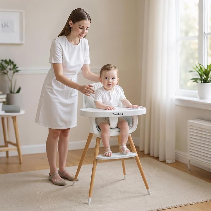 Baby High Chair, Wooden Highchair - Image 2