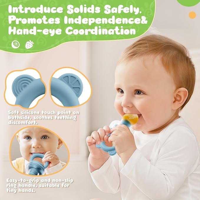Bear Baby Fruit Food Feeder & Mini Freezer Nibble Tray Combo, 2 Pack Breastmilk - Image 2