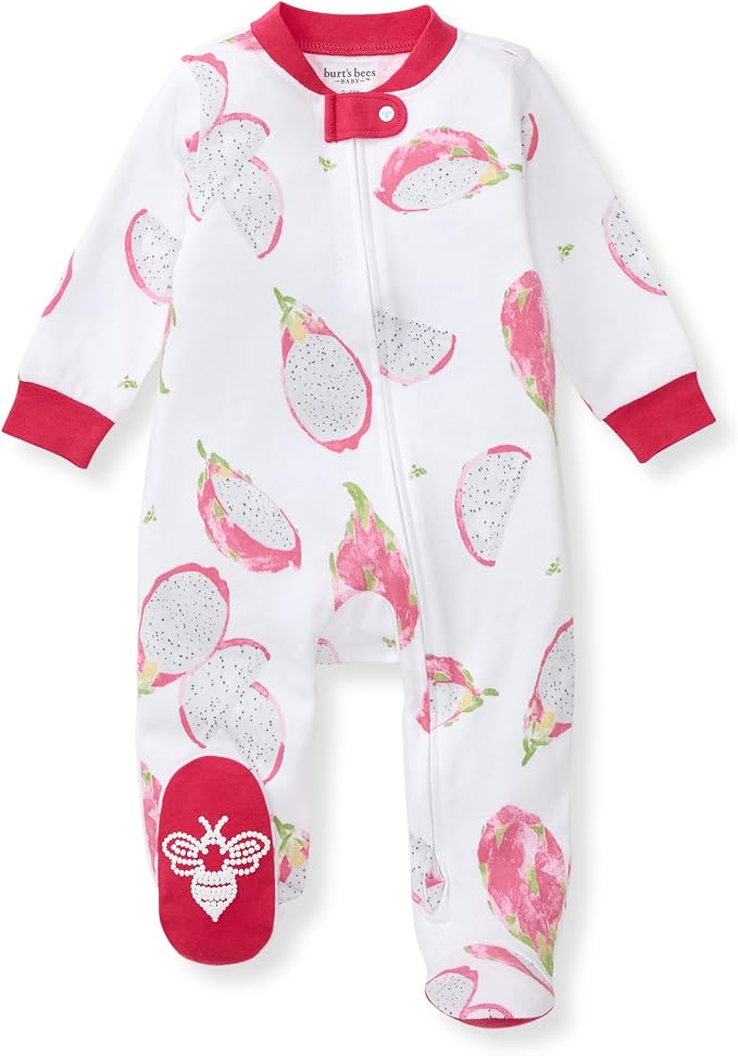 Burt's Bees Baby Girls Footed One-piece Pajamas, Sleep and Play Loose Fit by BurtsBeesBaby