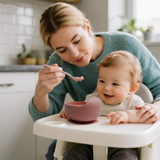 10-Piece Silicone Baby Feeding Set – BPA-Free, Spill-Proof Suction Plate - Image 3