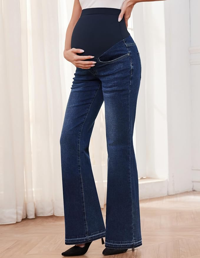 GLAMIX Women's Stretch Maternity Bootcut Jeans - Image 3