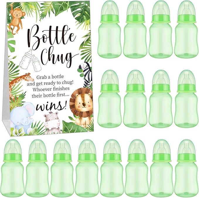 TrelaCo Bottle Chug Baby Shower Game 20 Pcs Baby Bottles Shower Favor by TrelaCo