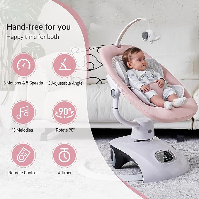 Baby Swing for Infants Electric Automatic Multi Motion Newborn for Girl & Boy - Image 2