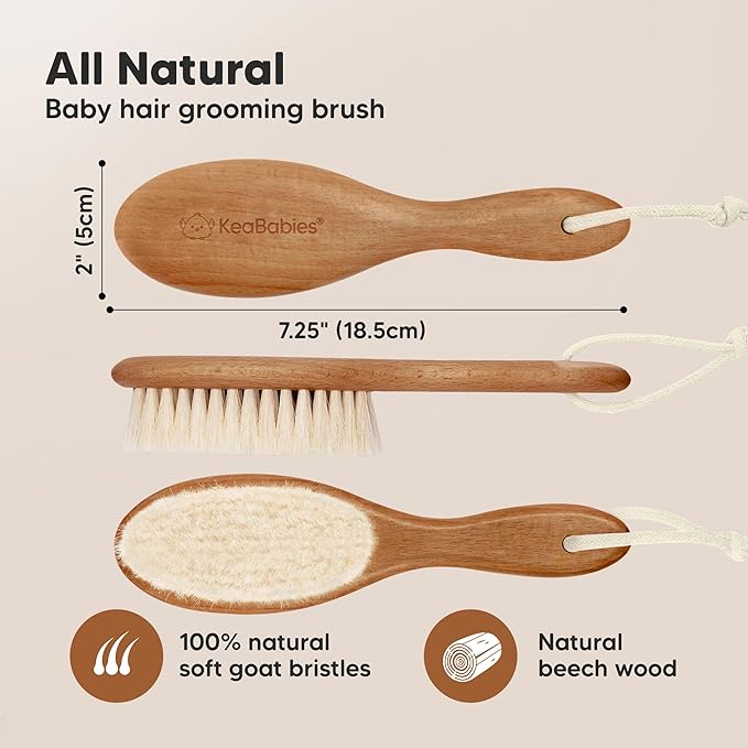 Wooden Baby Hair Brush - Image 2