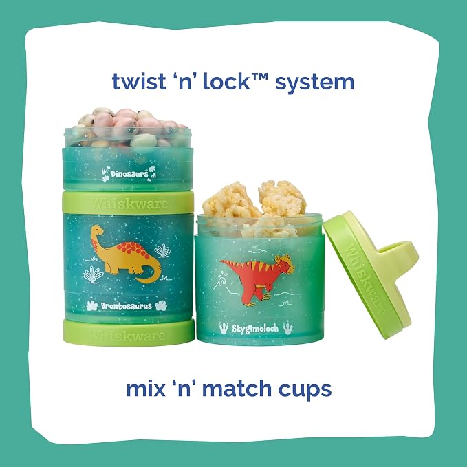 Whiskware Dinosaur Stackable Snack Containers - Image 3