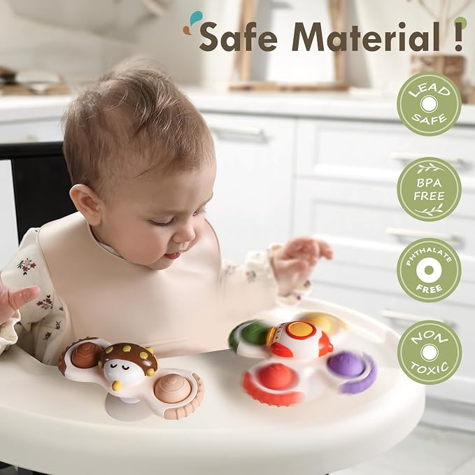 ALASOU 3PCS Pop Suction Cup Spinner Toys - Image 3