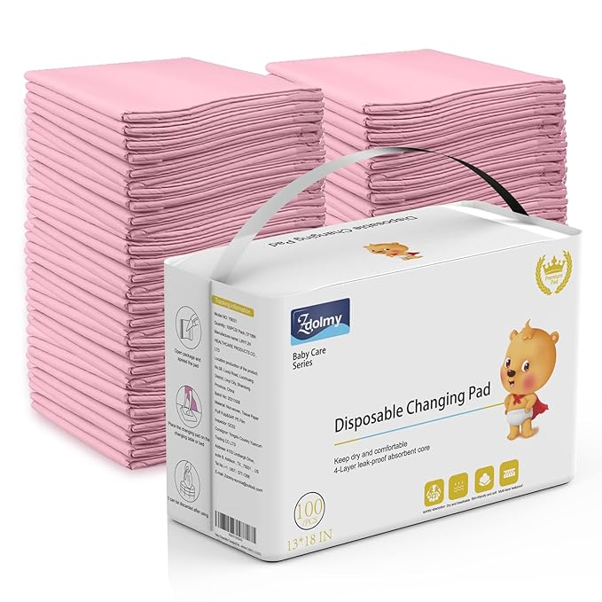 Disposable Changing Pad, Baby Incontinence Changing Pads Diaper UnderPads by Zdolmy