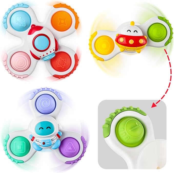 ALASOU 3PCS Pop Suction Cup Spinner Toys - Image 4