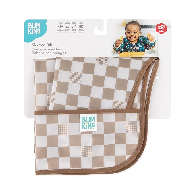 Bumkins Sleeved Bib for Girl or Boy, Baby and Toddler for 6-24 Mos, Essential - Image 6