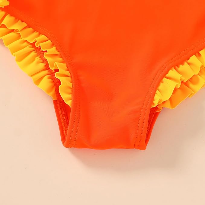 YOUNGER TREE Toddler Swimsuit Girl Cute Stripe One-Piece Ruffle Swimwear Baby - Image 5
