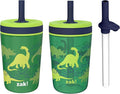 Zak Designs Dino Camo Kelso Tumbler 3pc Set, Leak-Proof Screw-On Lid by ZakDesigns
