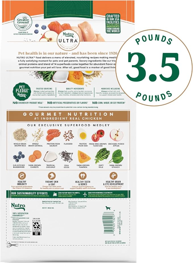 Nutro Ultra High Protein Dry Puppy Food, Trio of Proteins from Chicken - Image 2