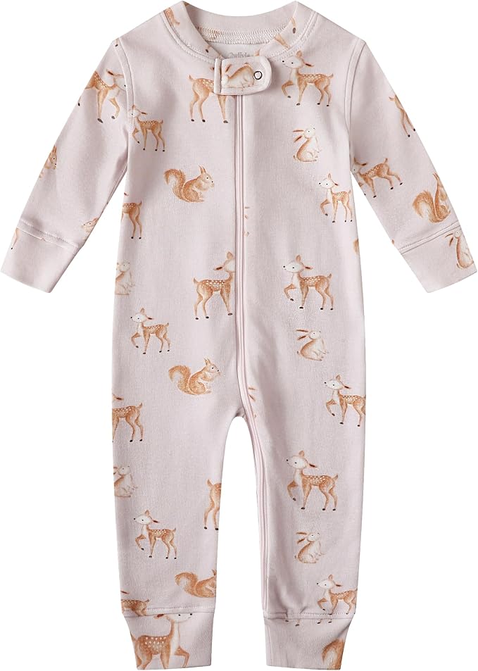 Owlivia Organic Cotton Baby Boy Girl Zip up Sleep 'N Play Pjs, Long Sleeve by Owlivia
