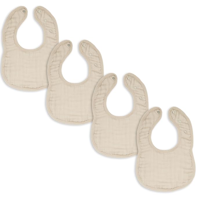 Comfy Cubs Muslin Bibs for Babies, Drool and Teething Bib, Adjustable Snaps by ComfyCubs
