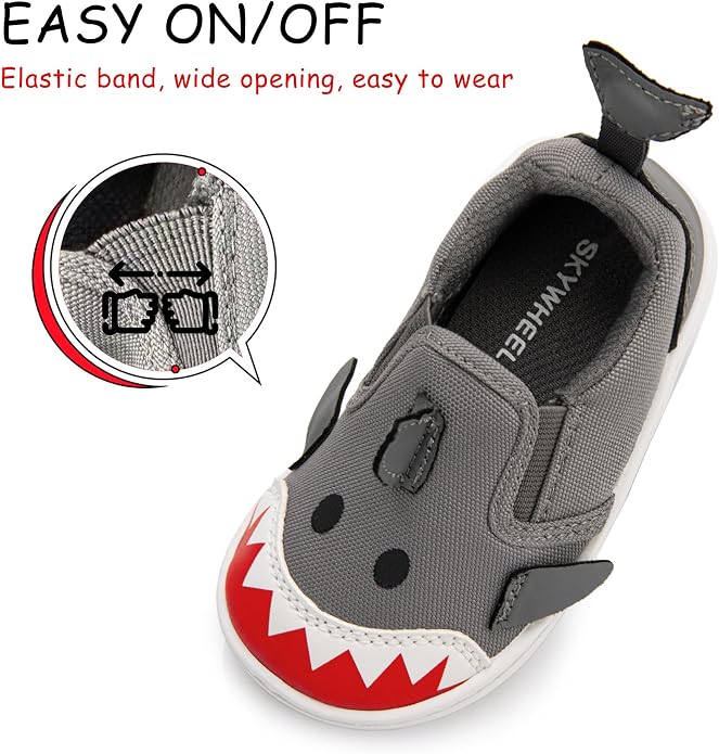 SKYWHEEL Toddler Slip On Shoes Wide Toe Box Barefoot Casual Canvas Walking - Image 2