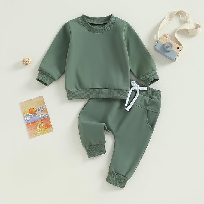 Tiaham Baby Boy Clothes Girl Outfits Fashion Sweatshirt Sweat Pant Kids Toddler - Image 3