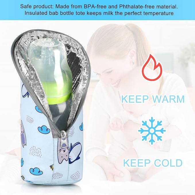 Accmor Baby Bottle Cooler Tote Bags, Insulated Breastmilk Cooler Bag, Nursing - Image 3