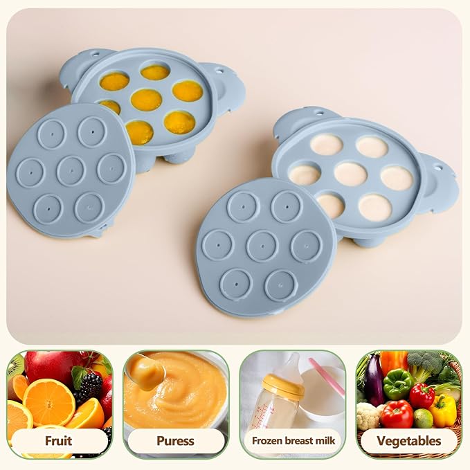 Baby Fruit/Food Feeder with Breastmilk Popsicle Molds & Teether Combo Food - Image 4