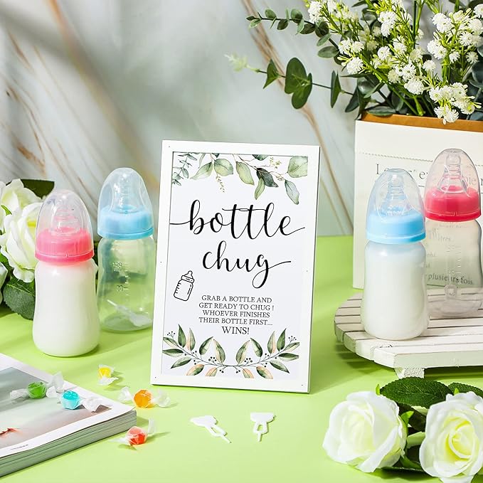 Roowest Bottle Chug Baby Shower Games Sets Including 18 Pcs Feeding Bottles - Image 4