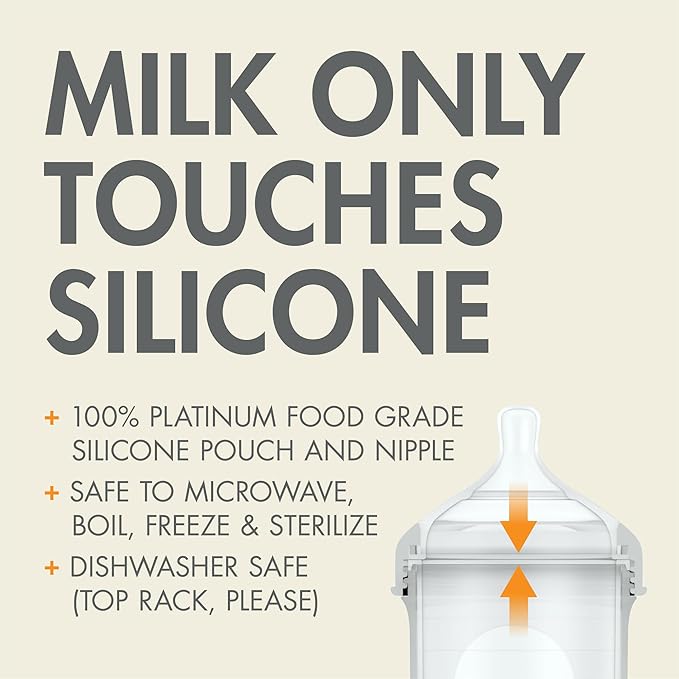 Boon Nursh Reusable Silicone Pouch Baby Bottles - Image 4
