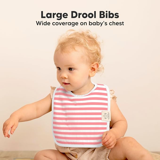 KeaBabies 8-Pack Organic Baby Bibs - Image 3