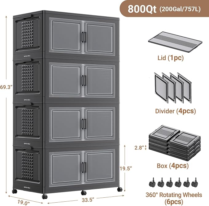 BROVIEW 800Qt Plastic Storage Bins - Image 2