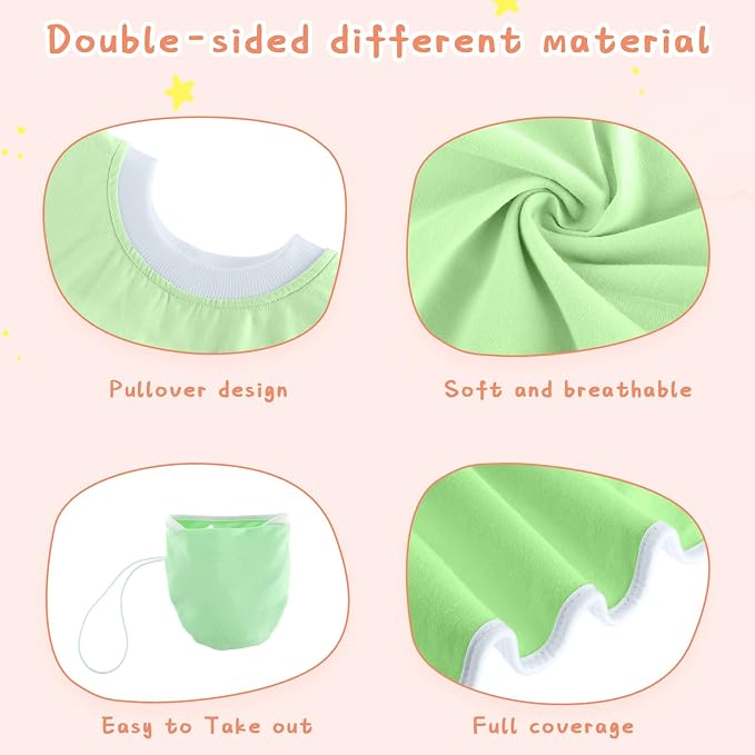 Newwiee 5 Pcs Large Towel Bib Toddler - Image 3
