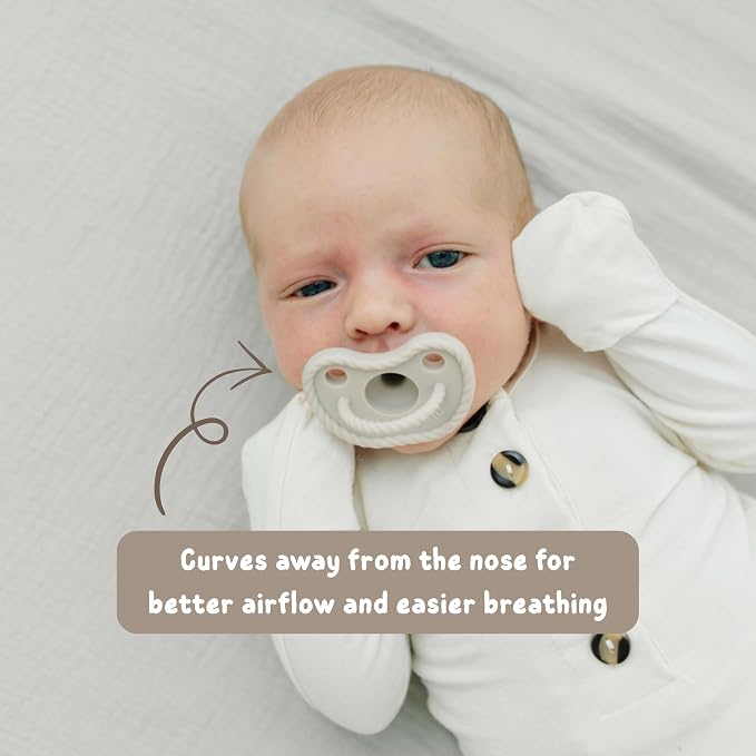 Mila & Lulu Round Silicone Pacifiers – 100% Food-Grade, One-Piece Design - Image 4