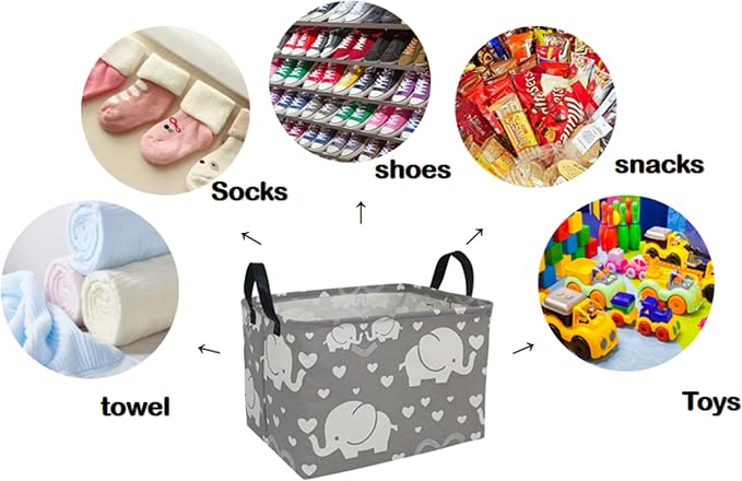 Rectangle Kids Gift Storage Basket Shelf Storage Basket Organizer Box Clothes - Image 3