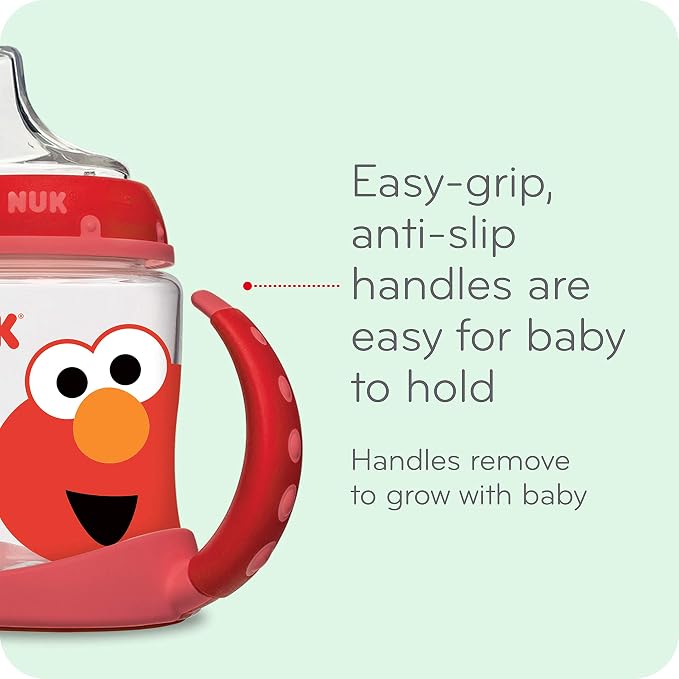 NUK Sesame Street Learner Cup, 5 Ounce Elmo – BPA Free, Spill Proof Sippy Cup - Image 3
