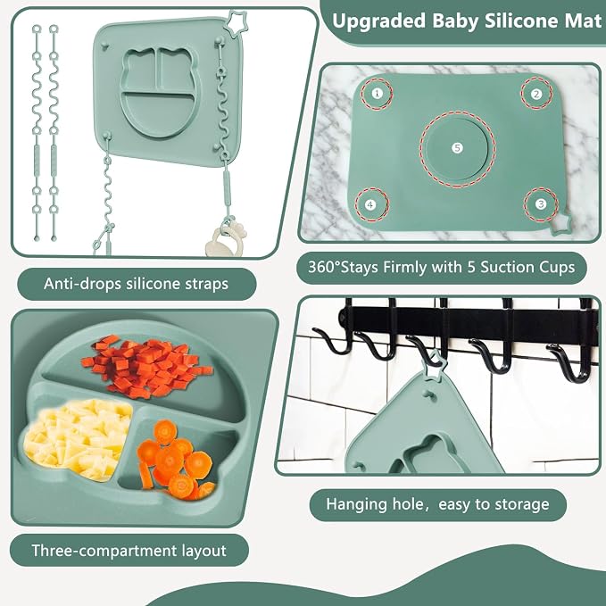 2 Pack Silicone Baby Placemats - Image 3