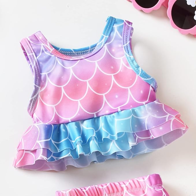 Aalizzwell Toddler Baby Girl Bathing Suit Two Piece Swimsuit Bikini Beach Wear - Image 2