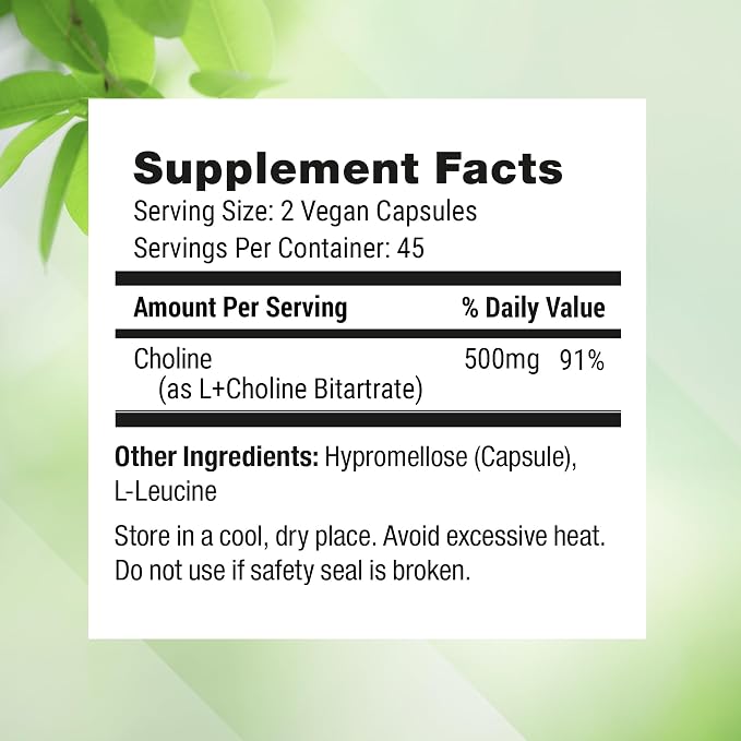 Nested Naturals Choline Bitartrate 500mg - Image 5