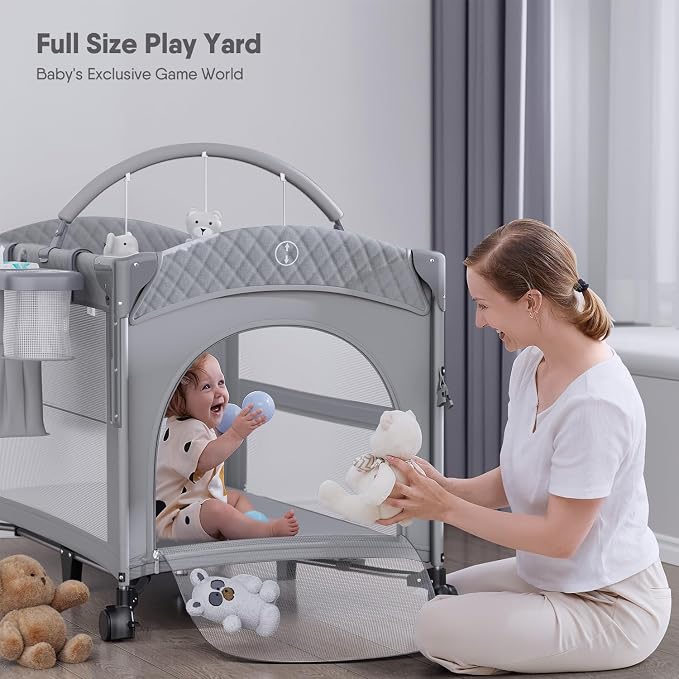 4 in 1 Baby Bassinet, Pack and Play, Bedside Crib Sleeper, Diaper Changer - Image 4