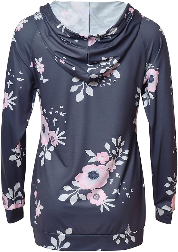 GINKANA Women's Nursing Hoodie Sweatshirt Long Sleeves Breastfeeding Maternity - Image 3