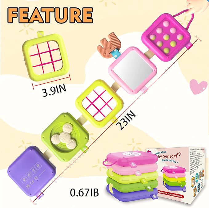 weirtoya Busy Board for 1 Year Old, Toddler Travel Toys for Toddler 1-3 - Image 5