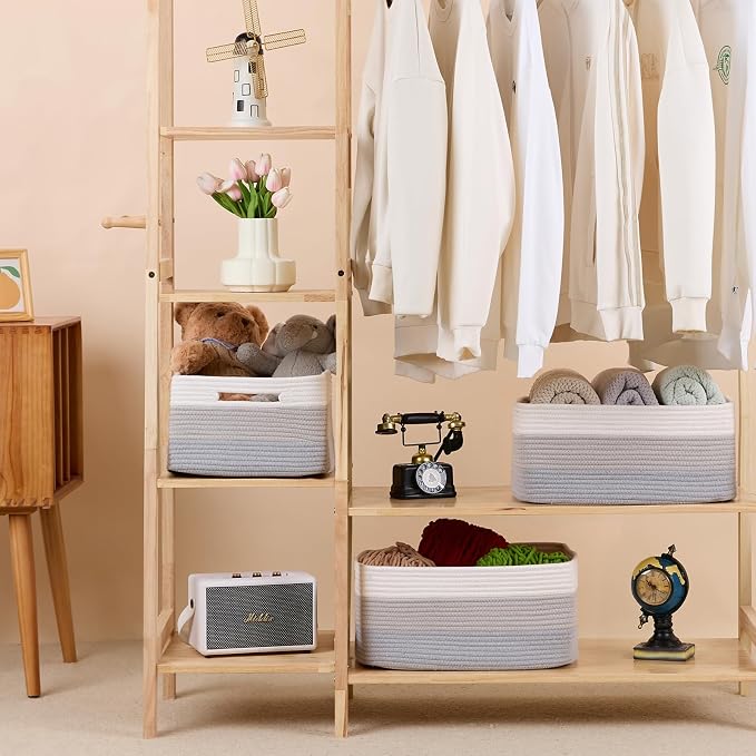 Large Storage Baskets for Shelves, Closet Organizers Bins for Clothes Blanket - Image 3