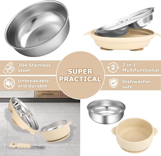 Stainless Steel Baby Plate and Bowl - Image 4