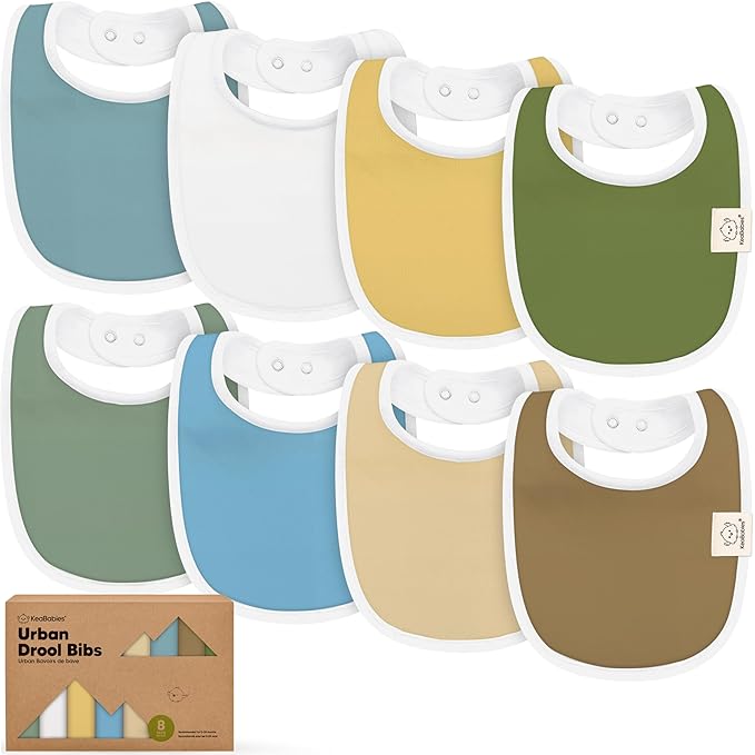 8-Pack Organic Baby Bibs for Boys, Girls by KeaBabies