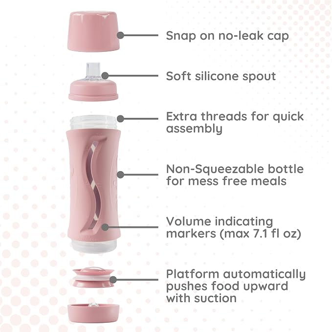 Subo Baby Food Bottle Starter Set | No Mess Baby Toddler Self Feeder | Squeeze - Image 6