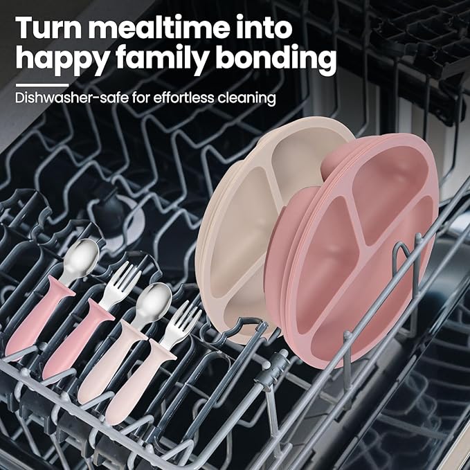 2 Pack Silicone Divided Baby Plates - Image 7