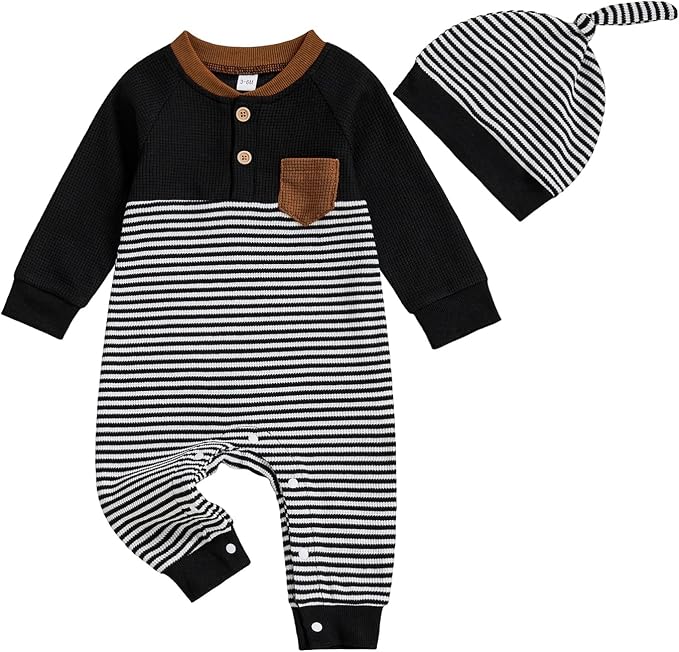 Kuriozud Newborn Infant Unisex Baby Boy Girl Clothes Button Romper Jumpsuit by Kuriozud