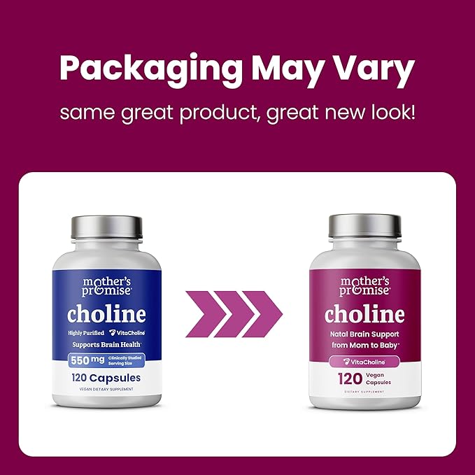 Prenatal Choline Supplements 550mg | 120 Capsules | Supports Baby’s Brain - Image 7